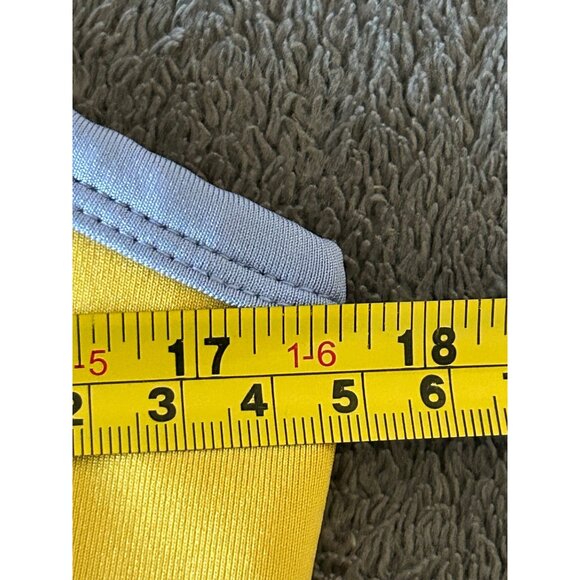 Reebok Yellow & blue Wrap-Style Sports Bra Size M Polyester/Spandex - Picture 7 of 7